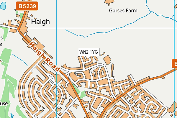 WN2 1YG map - OS VectorMap District (Ordnance Survey) WN2 1YG map - OS VectorMap District (Ordnance Survey)
