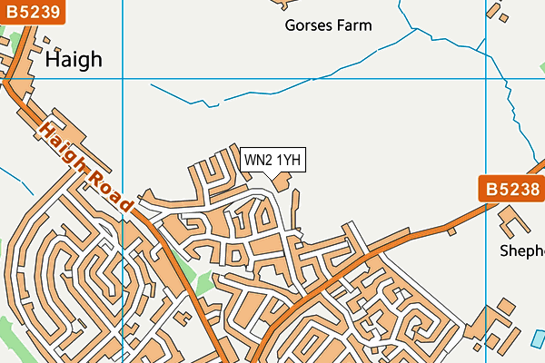 WN2 1YH map - OS VectorMap District (Ordnance Survey) WN2 1YH map - OS VectorMap District (Ordnance Survey)