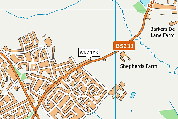WN2 1YR map - OS VectorMap District (Ordnance Survey) WN2 1YR map - OS VectorMap District (Ordnance Survey)