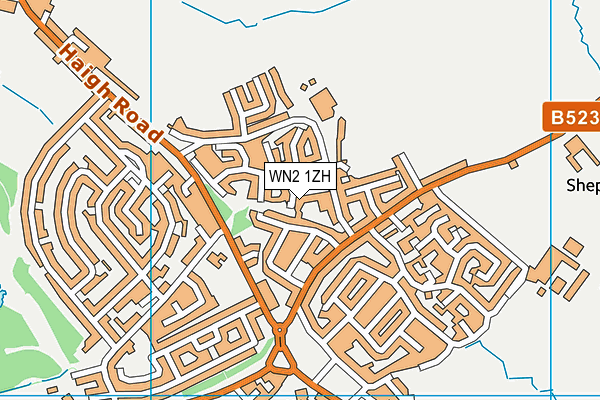 WN2 1ZH map - OS VectorMap District (Ordnance Survey) WN2 1ZH map - OS VectorMap District (Ordnance Survey)