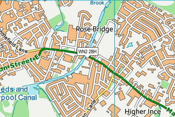 WN2 2BH map - OS VectorMap District (Ordnance Survey) WN2 2BH map - OS VectorMap District (Ordnance Survey)