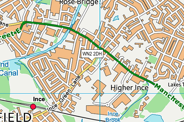 WN2 2DH map - OS VectorMap District (Ordnance Survey) WN2 2DH map - OS VectorMap District (Ordnance Survey)
