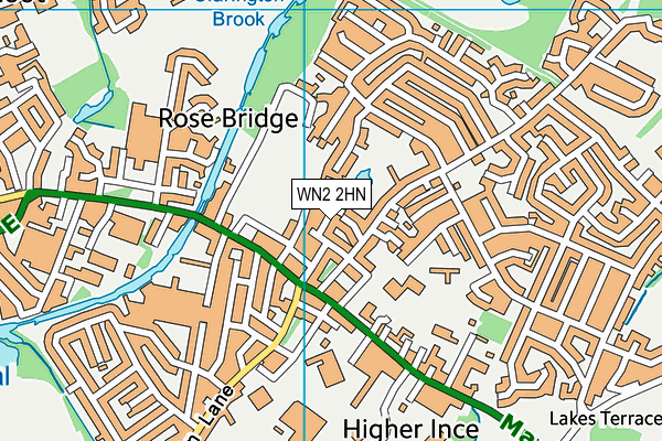 WN2 2HN map - OS VectorMap District (Ordnance Survey) WN2 2HN map - OS VectorMap District (Ordnance Survey)