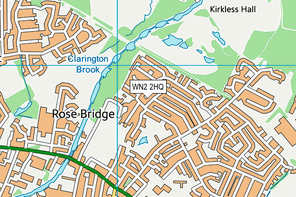WN2 2HQ map - OS VectorMap District (Ordnance Survey) WN2 2HQ map - OS VectorMap District (Ordnance Survey)