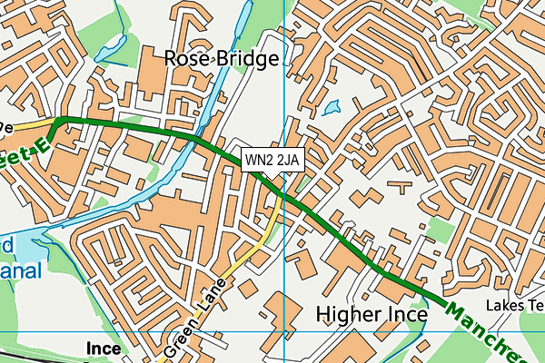 WN2 2JA map - OS VectorMap District (Ordnance Survey) WN2 2JA map - OS VectorMap District (Ordnance Survey)