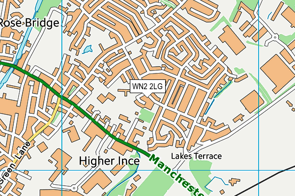 WN2 2LG map - OS VectorMap District (Ordnance Survey) WN2 2LG map - OS VectorMap District (Ordnance Survey)