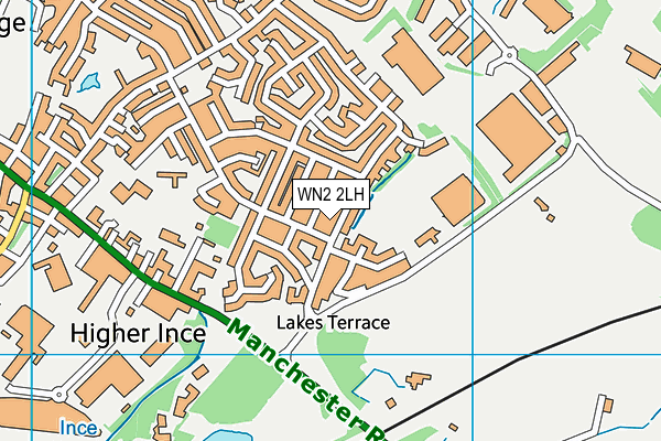 WN2 2LH map - OS VectorMap District (Ordnance Survey) WN2 2LH map - OS VectorMap District (Ordnance Survey)