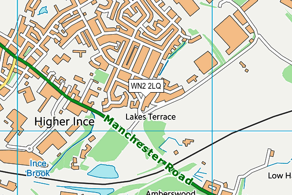 WN2 2LQ map - OS VectorMap District (Ordnance Survey) WN2 2LQ map - OS VectorMap District (Ordnance Survey)
