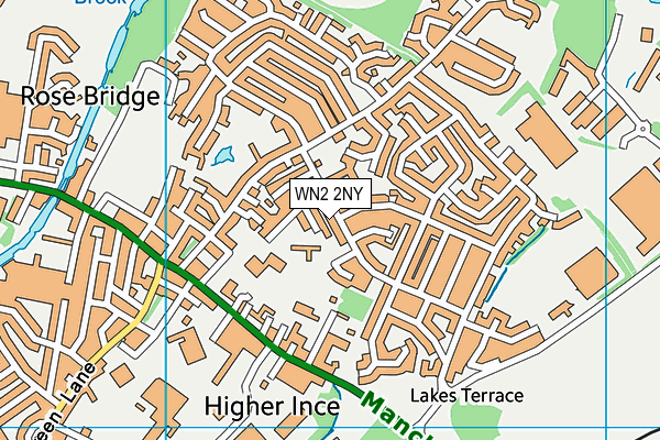 WN2 2NY map - OS VectorMap District (Ordnance Survey) WN2 2NY map - OS VectorMap District (Ordnance Survey)