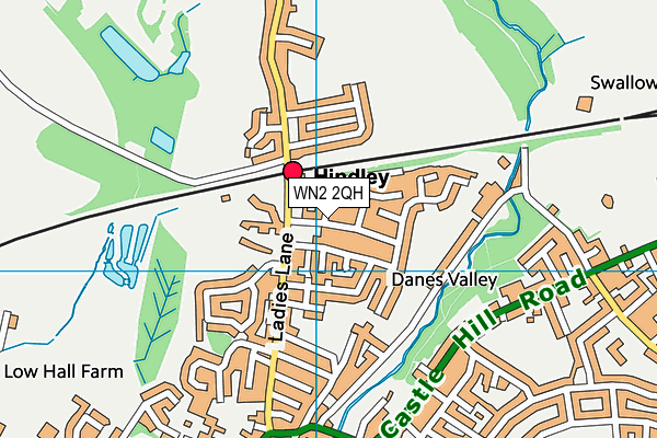 WN2 2QH map - OS VectorMap District (Ordnance Survey) WN2 2QH map - OS VectorMap District (Ordnance Survey)