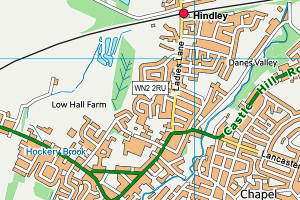 WN2 2RU map - OS VectorMap District (Ordnance Survey) WN2 2RU map - OS VectorMap District (Ordnance Survey)
