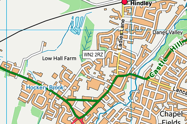 WN2 2RZ map - OS VectorMap District (Ordnance Survey)