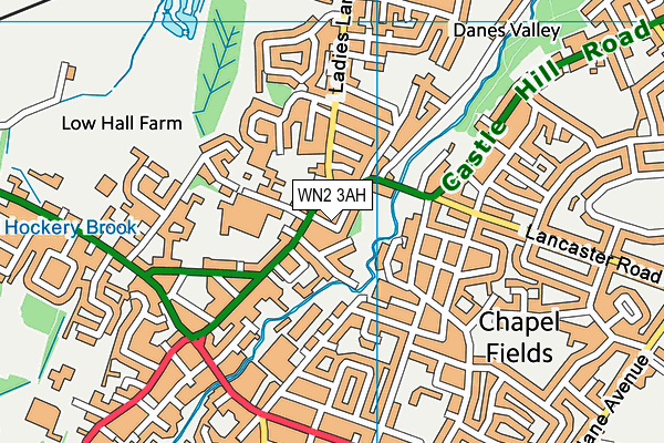 WN2 3AH map - OS VectorMap District (Ordnance Survey) WN2 3AH map - OS VectorMap District (Ordnance Survey)