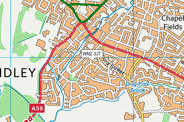 WN2 3JT map - OS VectorMap District (Ordnance Survey)