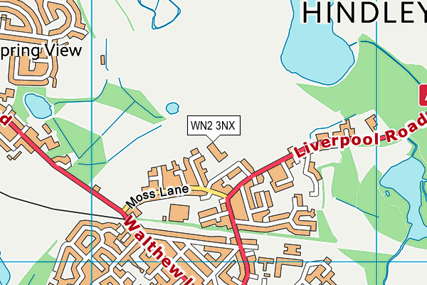 WN2 3NX map - OS VectorMap District (Ordnance Survey) WN2 3NX map - OS VectorMap District (Ordnance Survey)