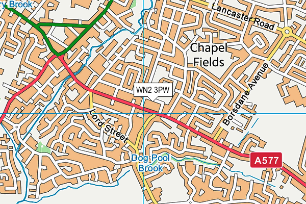 WN2 3PW map - OS VectorMap District (Ordnance Survey) WN2 3PW map - OS VectorMap District (Ordnance Survey)