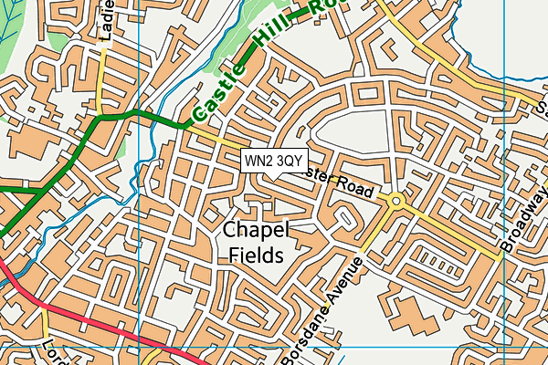 WN2 3QY map - OS VectorMap District (Ordnance Survey) WN2 3QY map - OS VectorMap District (Ordnance Survey)
