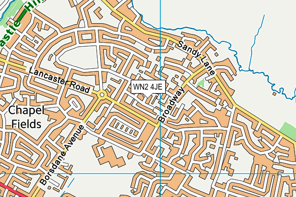 WN2 4JE map - OS VectorMap District (Ordnance Survey) WN2 4JE map - OS VectorMap District (Ordnance Survey)