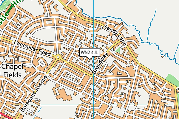 WN2 4JL map - OS VectorMap District (Ordnance Survey) WN2 4JL map - OS VectorMap District (Ordnance Survey)