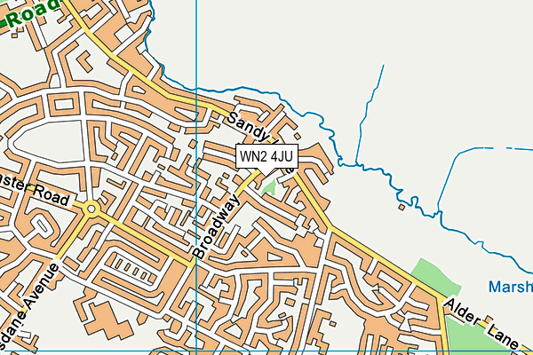 WN2 4JU map - OS VectorMap District (Ordnance Survey) WN2 4JU map - OS VectorMap District (Ordnance Survey)