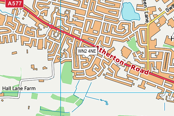 WN2 4NE map - OS VectorMap District (Ordnance Survey) WN2 4NE map - OS VectorMap District (Ordnance Survey)