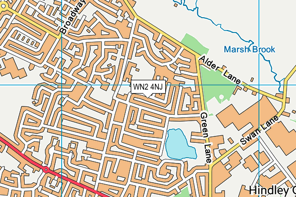 WN2 4NJ map - OS VectorMap District (Ordnance Survey) WN2 4NJ map - OS VectorMap District (Ordnance Survey)