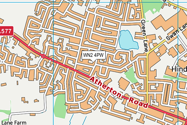 WN2 4PW map - OS VectorMap District (Ordnance Survey) WN2 4PW map - OS VectorMap District (Ordnance Survey)