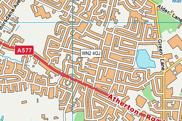 WN2 4QJ map - OS VectorMap District (Ordnance Survey) WN2 4QJ map - OS VectorMap District (Ordnance Survey)