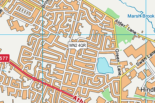 WN2 4QR map - OS VectorMap District (Ordnance Survey) WN2 4QR map - OS VectorMap District (Ordnance Survey)