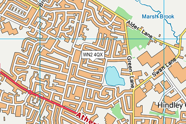 WN2 4QX map - OS VectorMap District (Ordnance Survey) WN2 4QX map - OS VectorMap District (Ordnance Survey)