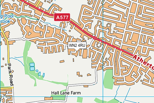 WN2 4RU map - OS VectorMap District (Ordnance Survey)