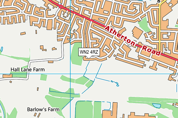 WN2 4RZ map - OS VectorMap District (Ordnance Survey) WN2 4RZ map - OS VectorMap District (Ordnance Survey)