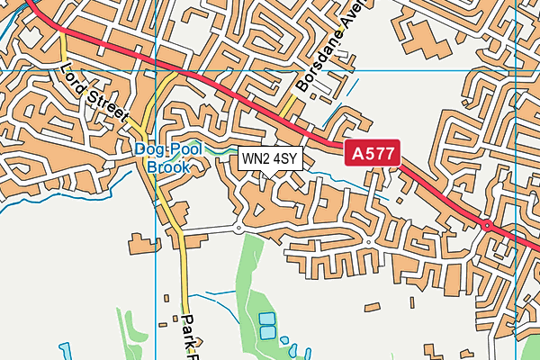 WN2 4SY map - OS VectorMap District (Ordnance Survey)