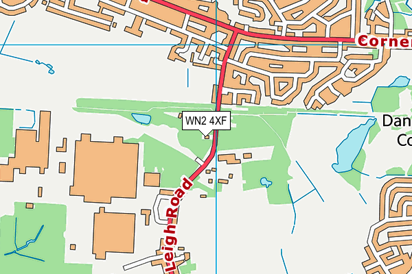 WN2 4XF map - OS VectorMap District (Ordnance Survey) WN2 4XF map - OS VectorMap District (Ordnance Survey)