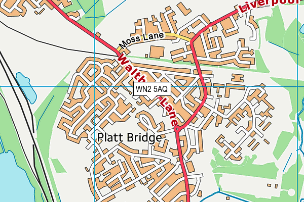 WN2 5AQ map - OS VectorMap District (Ordnance Survey) WN2 5AQ map - OS VectorMap District (Ordnance Survey)