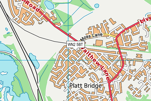 WN2 5BT map - OS VectorMap District (Ordnance Survey) WN2 5BT map - OS VectorMap District (Ordnance Survey)