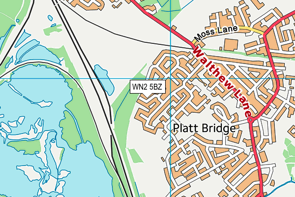 WN2 5BZ map - OS VectorMap District (Ordnance Survey) WN2 5BZ map - OS VectorMap District (Ordnance Survey)