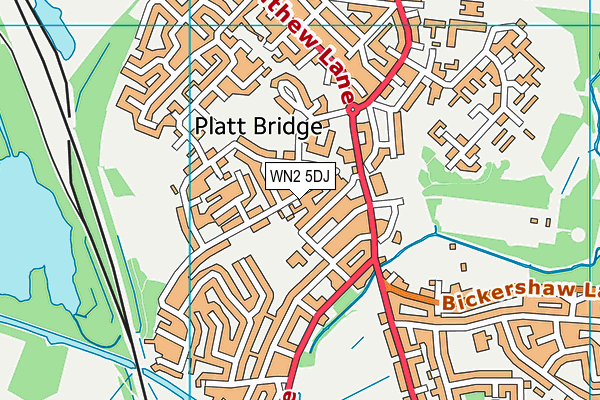 WN2 5DJ map - OS VectorMap District (Ordnance Survey) WN2 5DJ map - OS VectorMap District (Ordnance Survey)