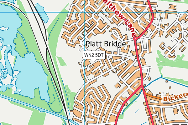 WN2 5DT map - OS VectorMap District (Ordnance Survey) WN2 5DT map - OS VectorMap District (Ordnance Survey)