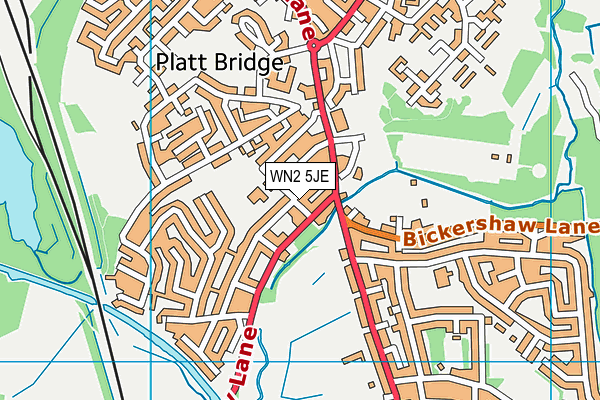 WN2 5JE map - OS VectorMap District (Ordnance Survey) WN2 5JE map - OS VectorMap District (Ordnance Survey)