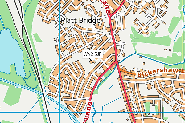WN2 5JF map - OS VectorMap District (Ordnance Survey) WN2 5JF map - OS VectorMap District (Ordnance Survey)