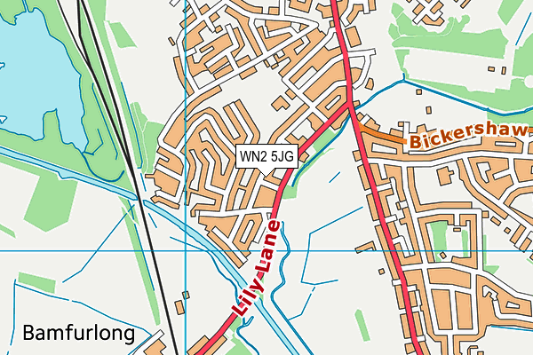 WN2 5JG map - OS VectorMap District (Ordnance Survey) WN2 5JG map - OS VectorMap District (Ordnance Survey)