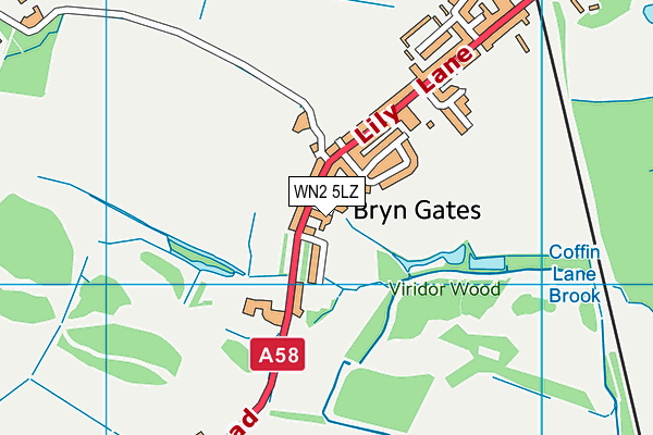 WN2 5LZ map - OS VectorMap District (Ordnance Survey) WN2 5LZ map - OS VectorMap District (Ordnance Survey)