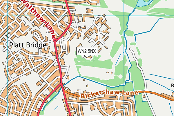 WN2 5NX map - OS VectorMap District (Ordnance Survey) WN2 5NX map - OS VectorMap District (Ordnance Survey)