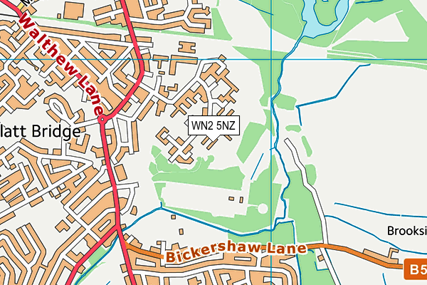 WN2 5NZ map - OS VectorMap District (Ordnance Survey) WN2 5NZ map - OS VectorMap District (Ordnance Survey)