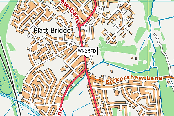 WN2 5PD map - OS VectorMap District (Ordnance Survey) WN2 5PD map - OS VectorMap District (Ordnance Survey)