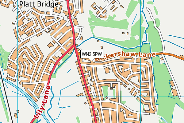 WN2 5PW map - OS VectorMap District (Ordnance Survey) WN2 5PW map - OS VectorMap District (Ordnance Survey)