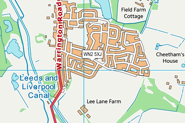 WN2 5XJ map - OS VectorMap District (Ordnance Survey)