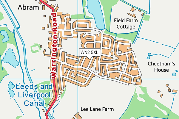 WN2 5XL map - OS VectorMap District (Ordnance Survey) WN2 5XL map - OS VectorMap District (Ordnance Survey)