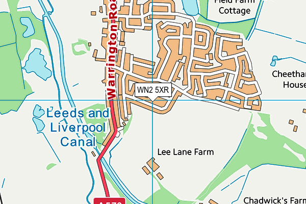 WN2 5XR map - OS VectorMap District (Ordnance Survey)